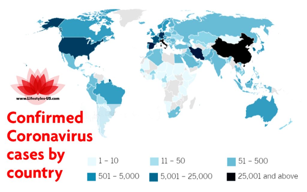 ConfirmedCoronavirus cases by country